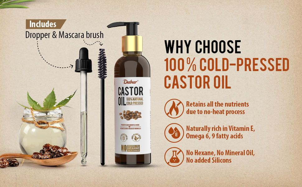 Dabur 100% Natural Cold Pressed Castor Oil