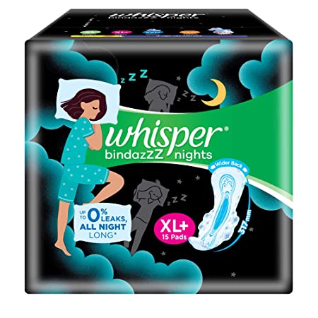 WHISPER ULTRA BINDAZZ NIGHT 15PADS