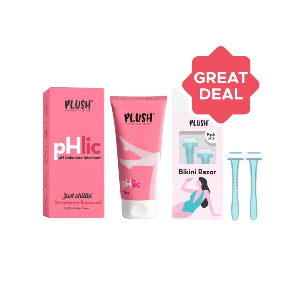 Plush Strawberry Flavoured Lubricant (for Men & Women) + Plush Ginseng Flavoured Lubricant (for Men & Women) Combo