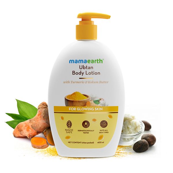 Mamaearth Ubtan Body Lotion (With Turmeric & Kokum Butter for Glowing Skin)