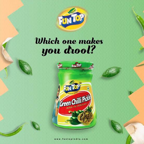 FUN TOP GREEN CHILLI PICKLE 200G