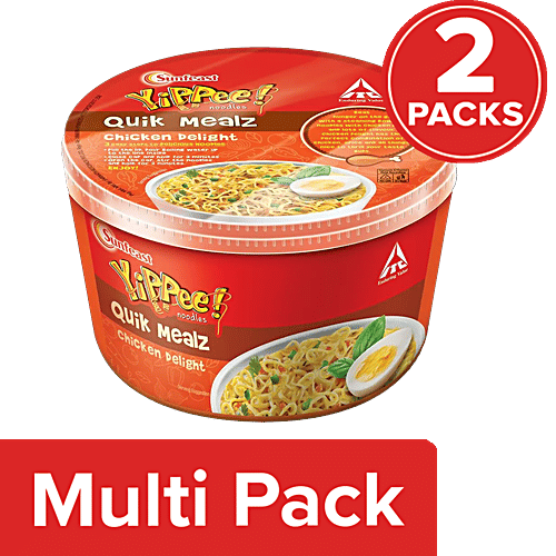 Sunfeast Yippee Quik Mealz Chicken Delight Cup Noodles - Pack of 2