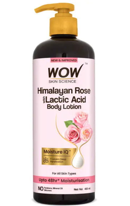 Wow Skin Science Himalayan Rose with Lactic Acid Body Lotion (400 ml)