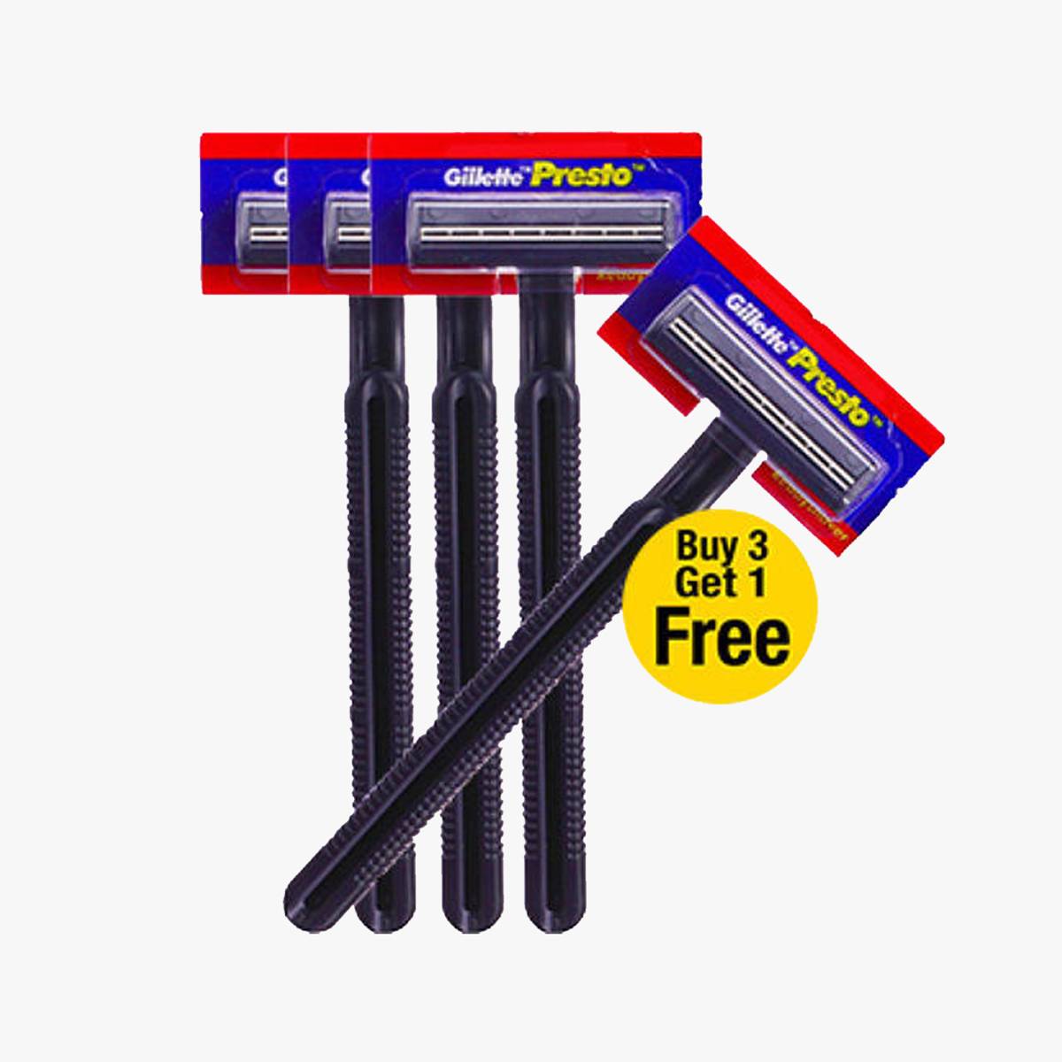 GILLETTE PRESTO BUY3GET1 FREE