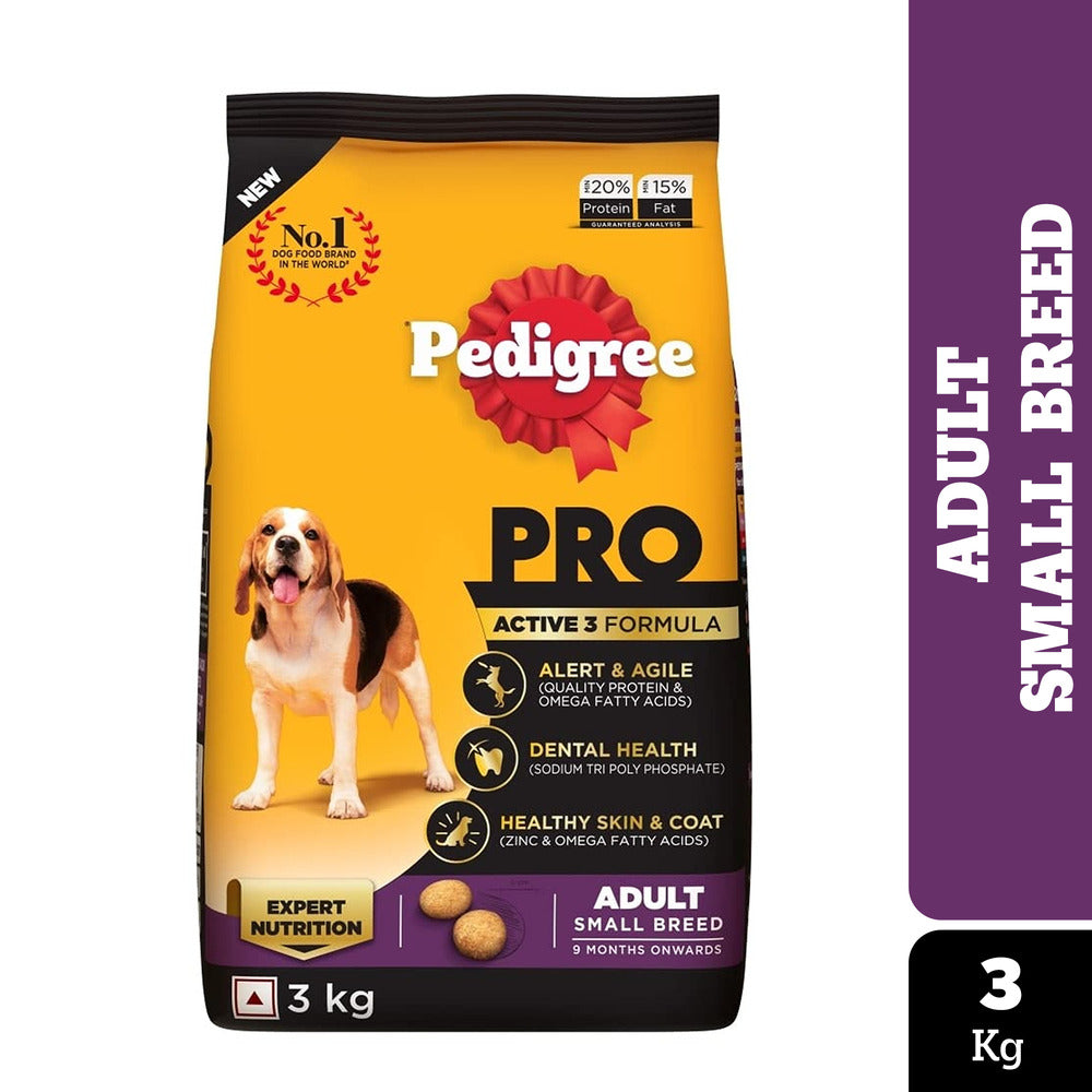 Pedigree PRO Adult Small Breed Dry Dog Food (9 Months+)