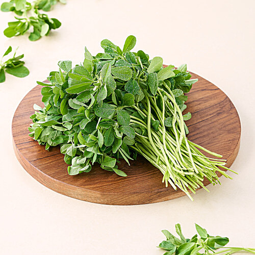 Fenugreek Leaves (without Roots) (Methi)