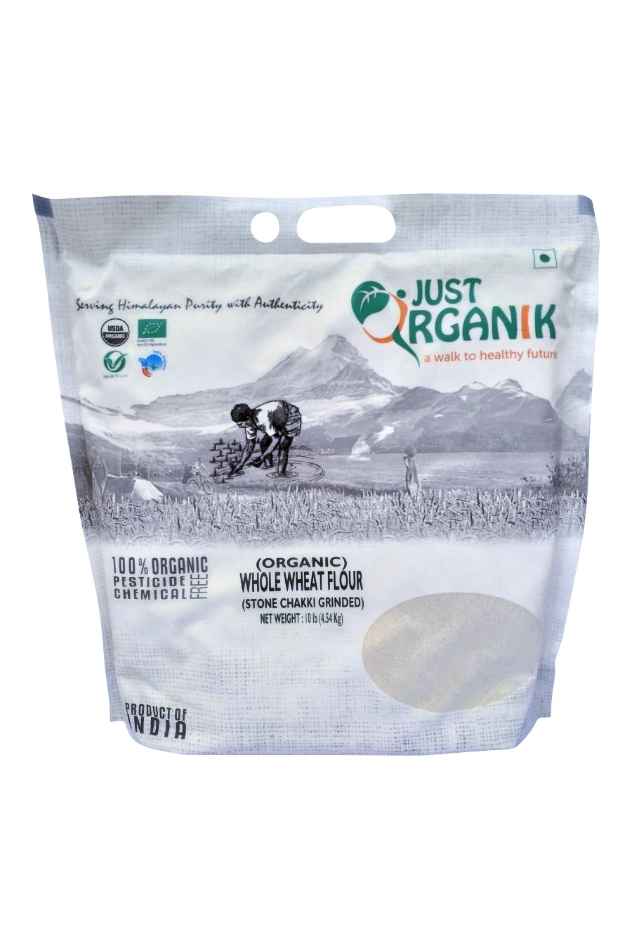 Just Organik Whole Wheat Chakki Organic Atta