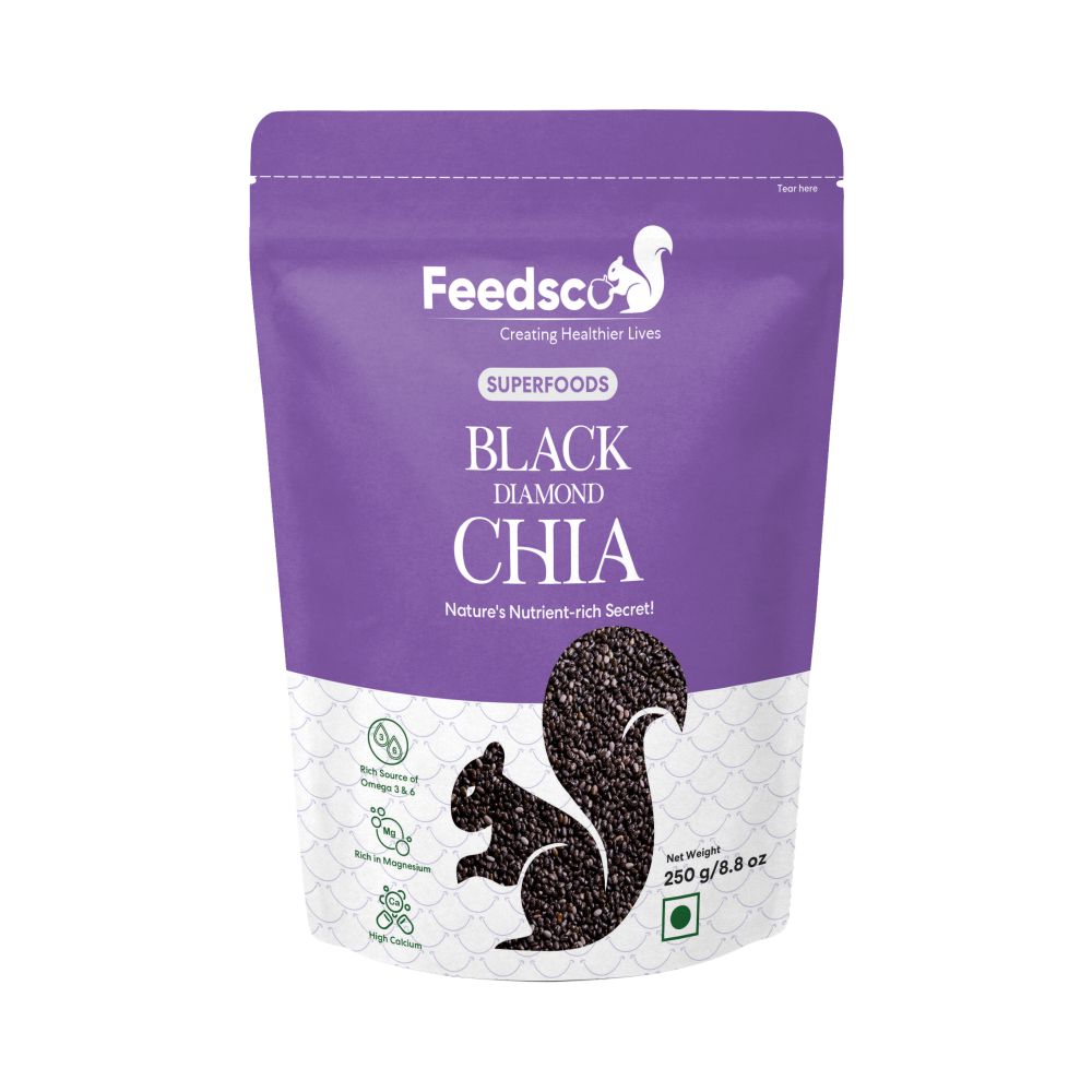 FEEDSCO BLACK DIAMOND CHIA SEEDS 250G
