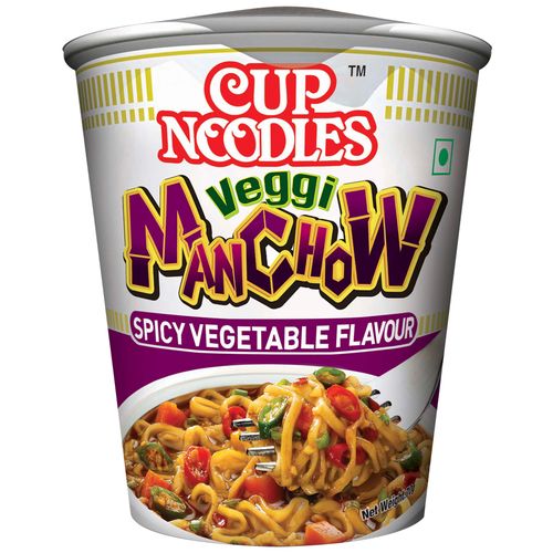 Nissin Veggi Manchow Noodles (Cup) - Pack of 3