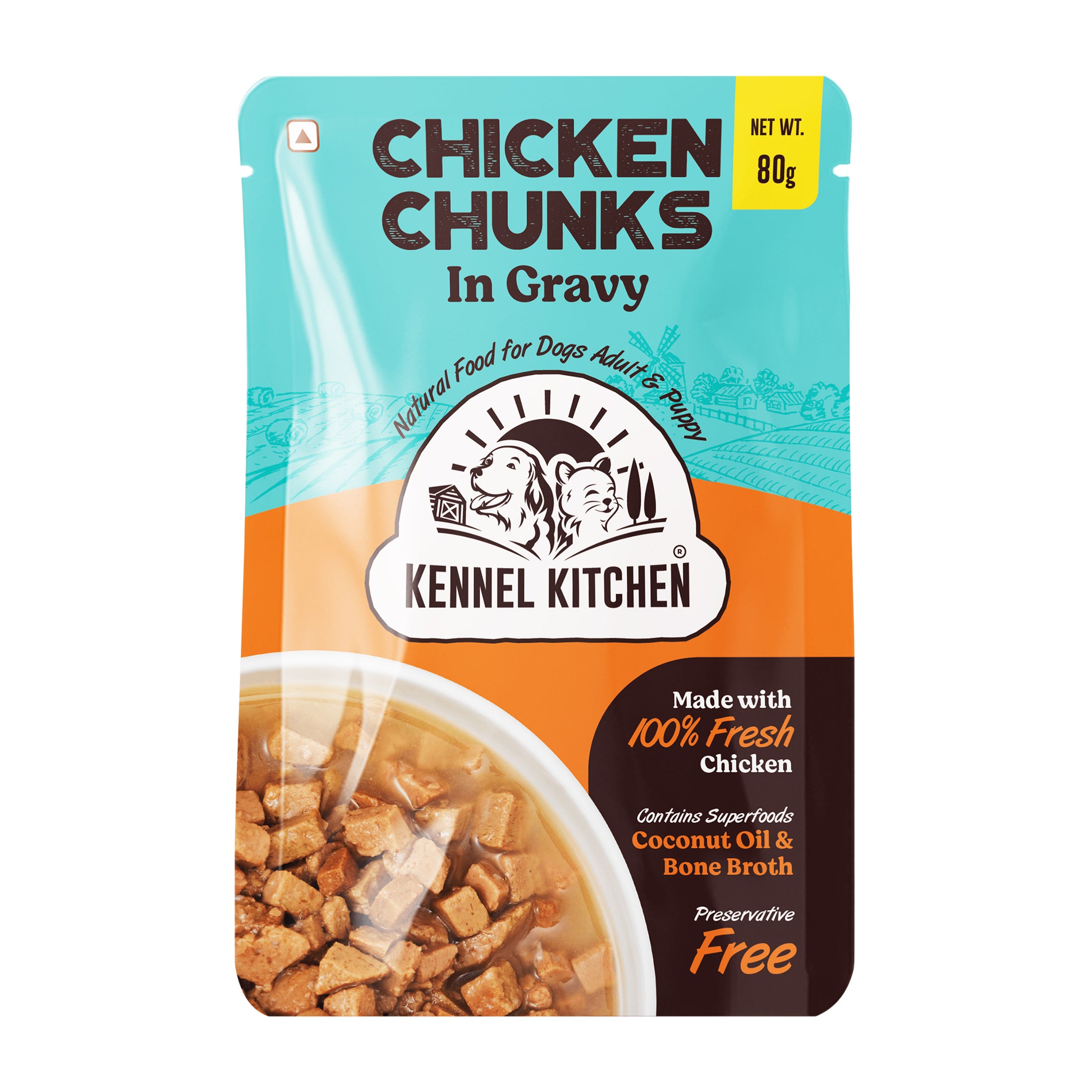 Kennel Kitchen Chicken Chunks in Gravy Dog Food (Adult & Puppy)