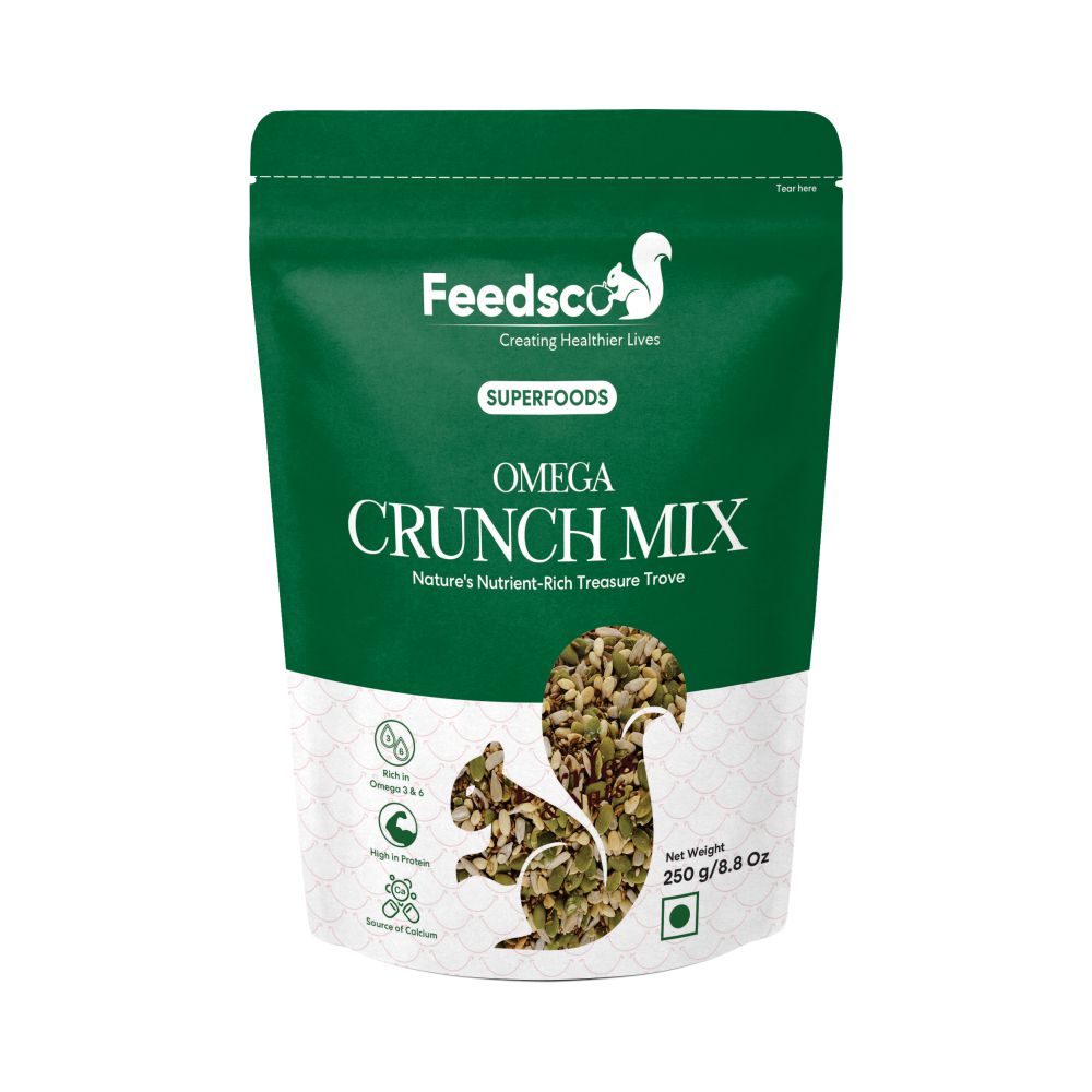 FEEDSCO OMEGA CRUNCH MIX SEEDS 250G