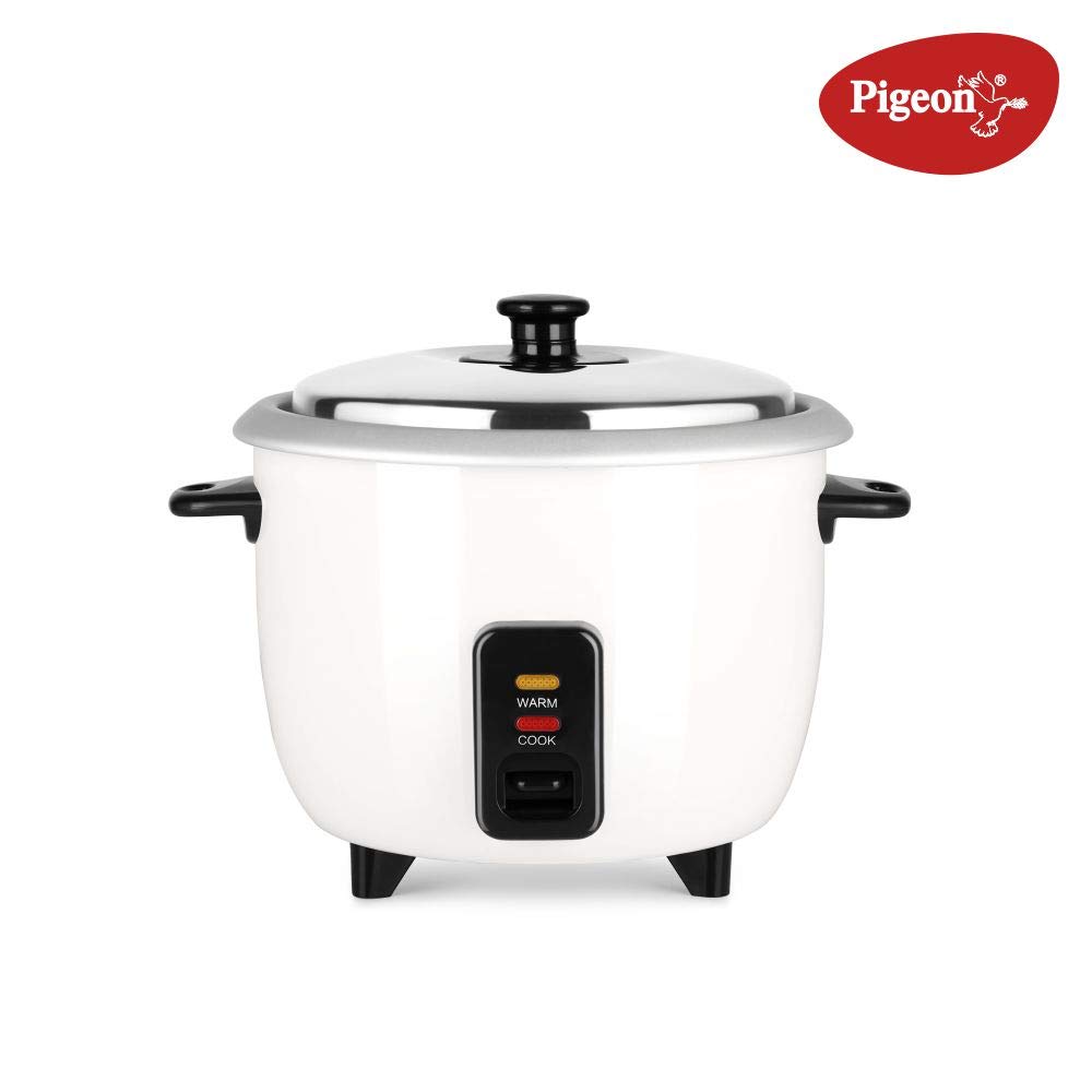 Pigeon Stovekraft Joy Electric Rice Cooker Stainless Steel, 1 l (White)