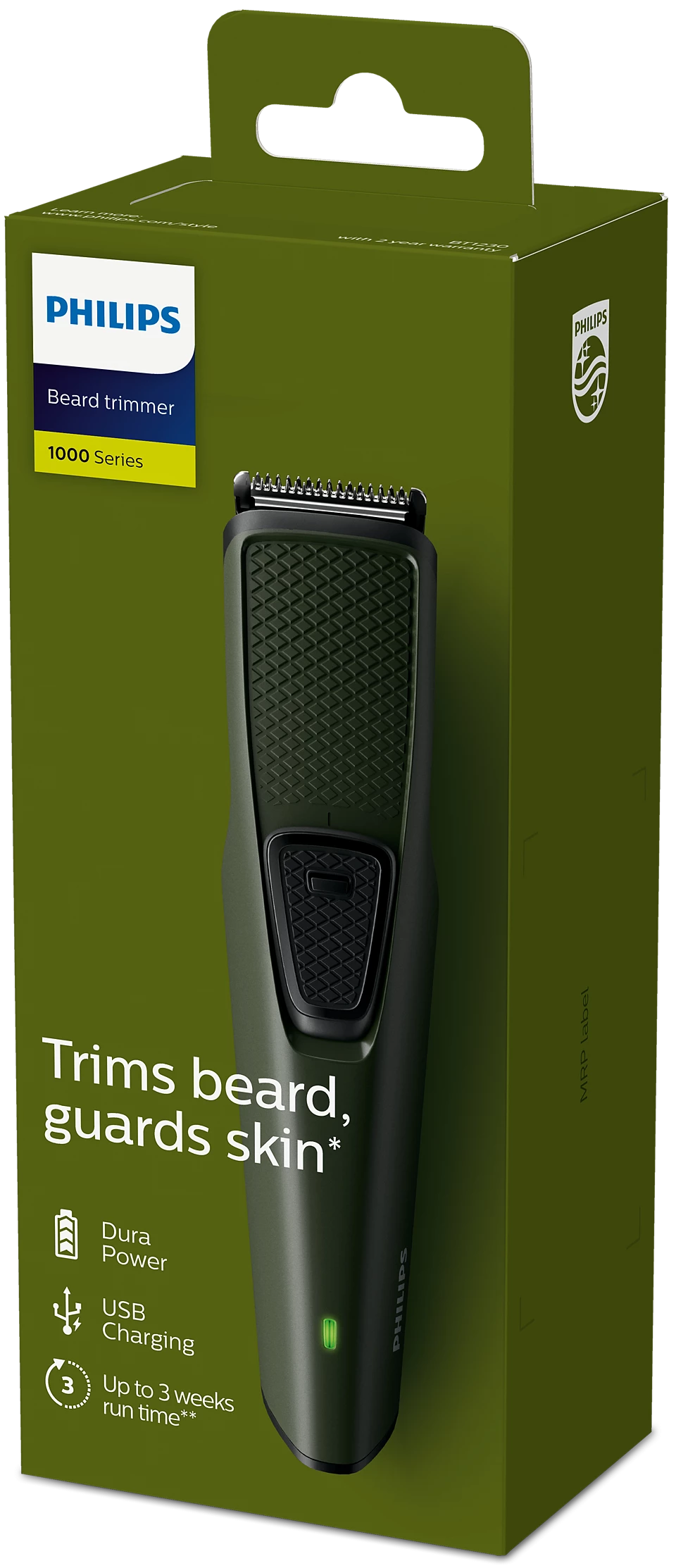 Philips Beard Trimmer (Green, BT1230/15)