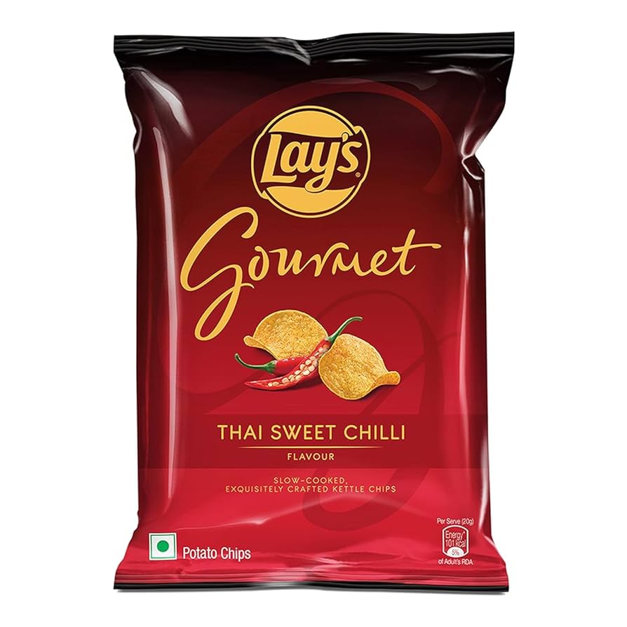 Lay's Gourmet Potato Chips - Thai Sweet Chilli Flavour - Pack of 2