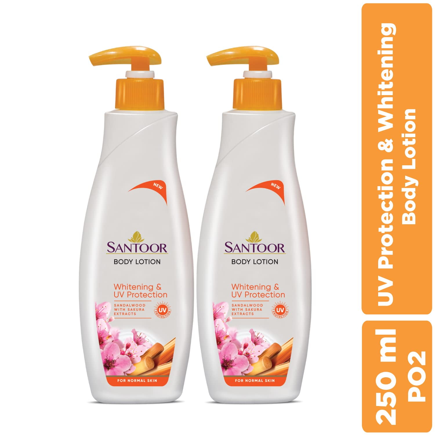 Santoor Whitening & UV Protection Body Lotion (250 ml)