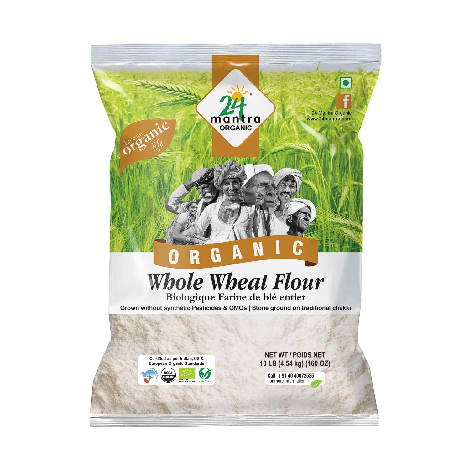 24 Mantra Whole Wheat Organic Atta