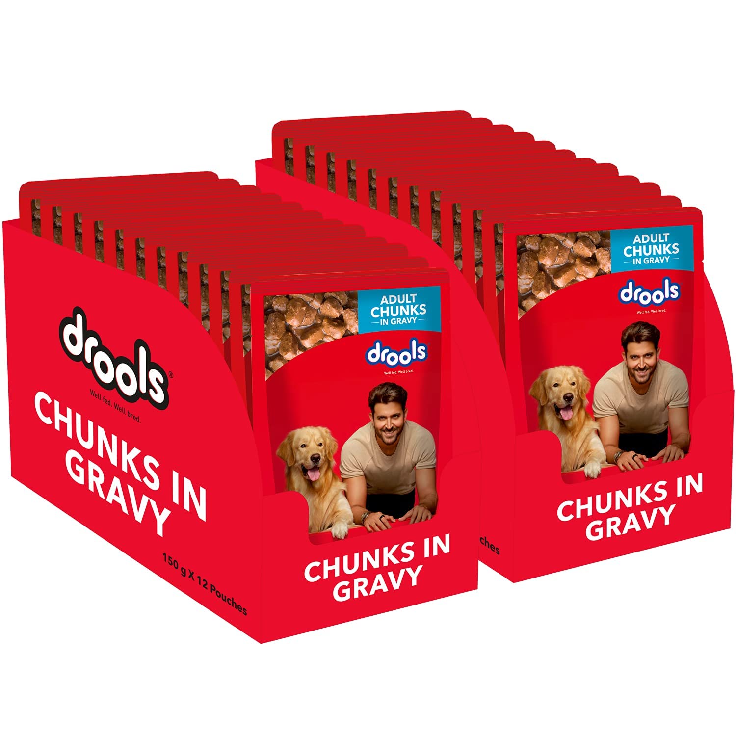 Drools Real Chicken and Chicken Liver Chunks in Gravy Wet Dog Food (Adult)