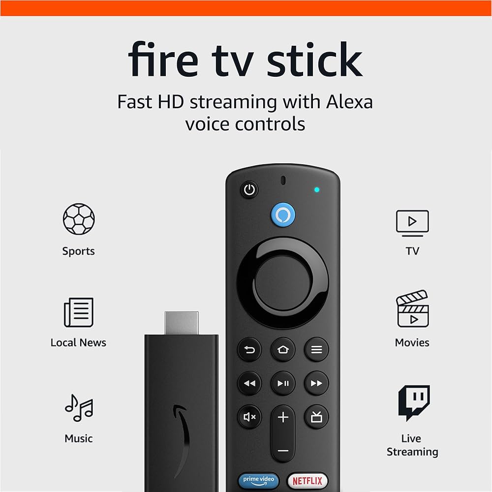 Amazon Fire 3rd Generation TV Stick with Alexa Voice Remote