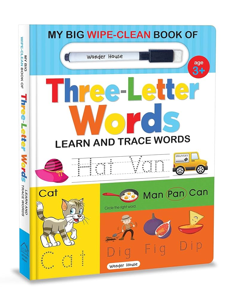 My Big Wipe And Clean Book Of Three Letter Words For Kids