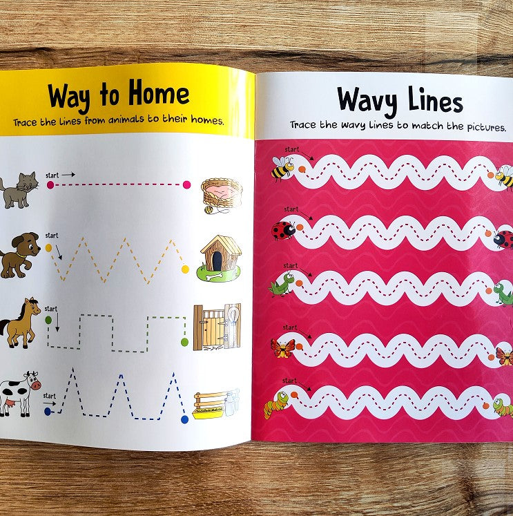 Reusable Wipe And Clean Book Tracing - Lines Patterns