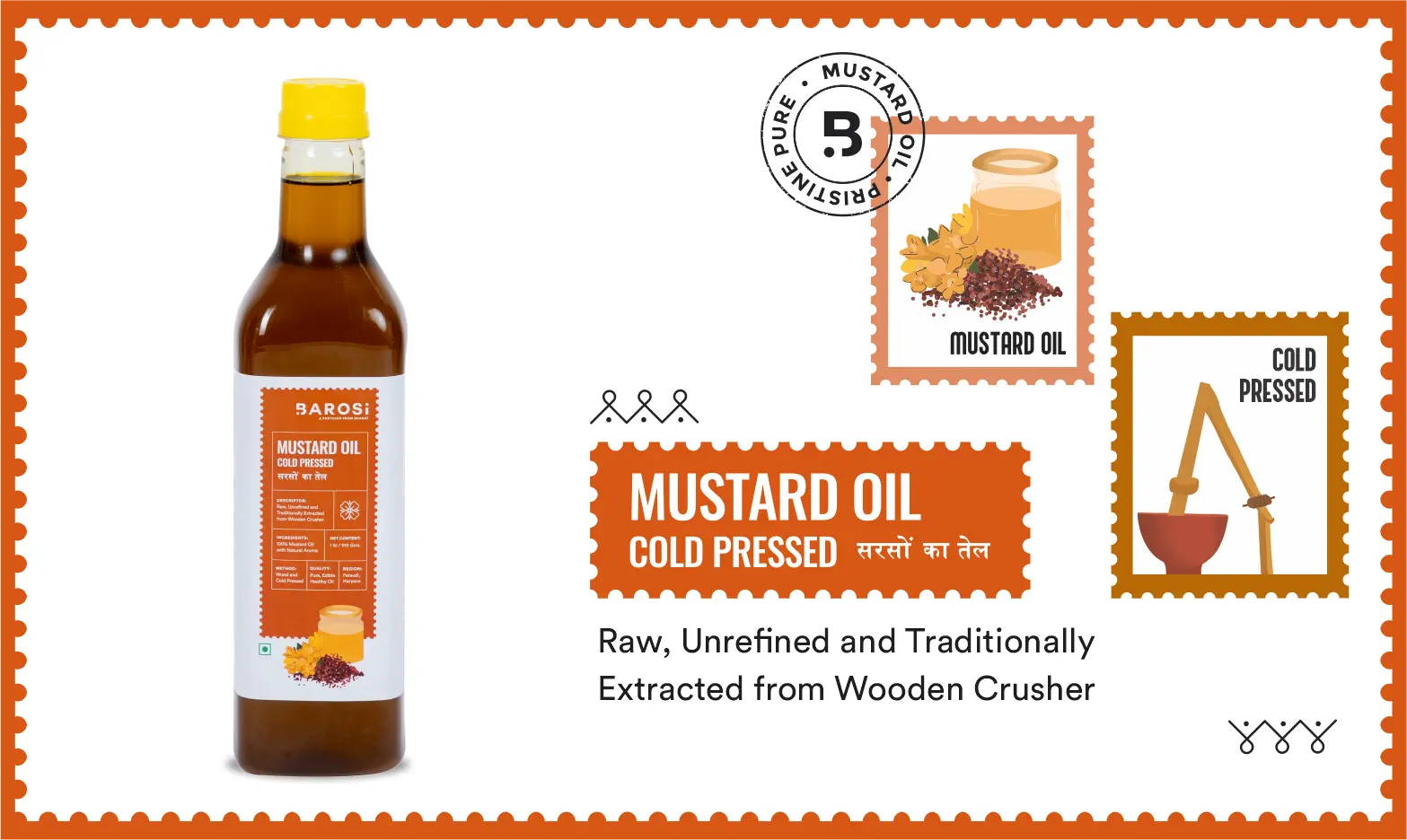 Barosi Cold Pressed Mustard Oil