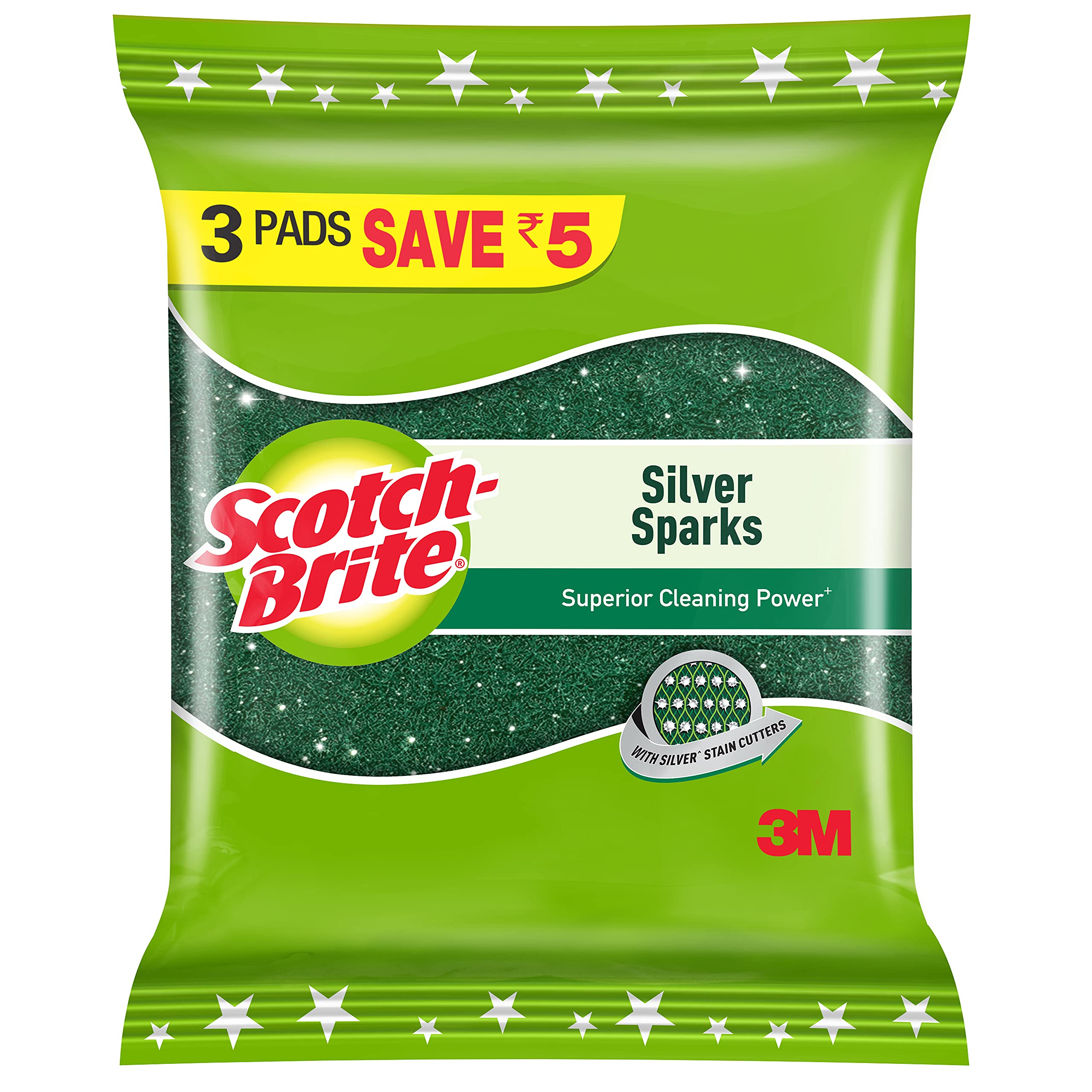 SCOTCH BRITE SILVER SPARKS 3 M