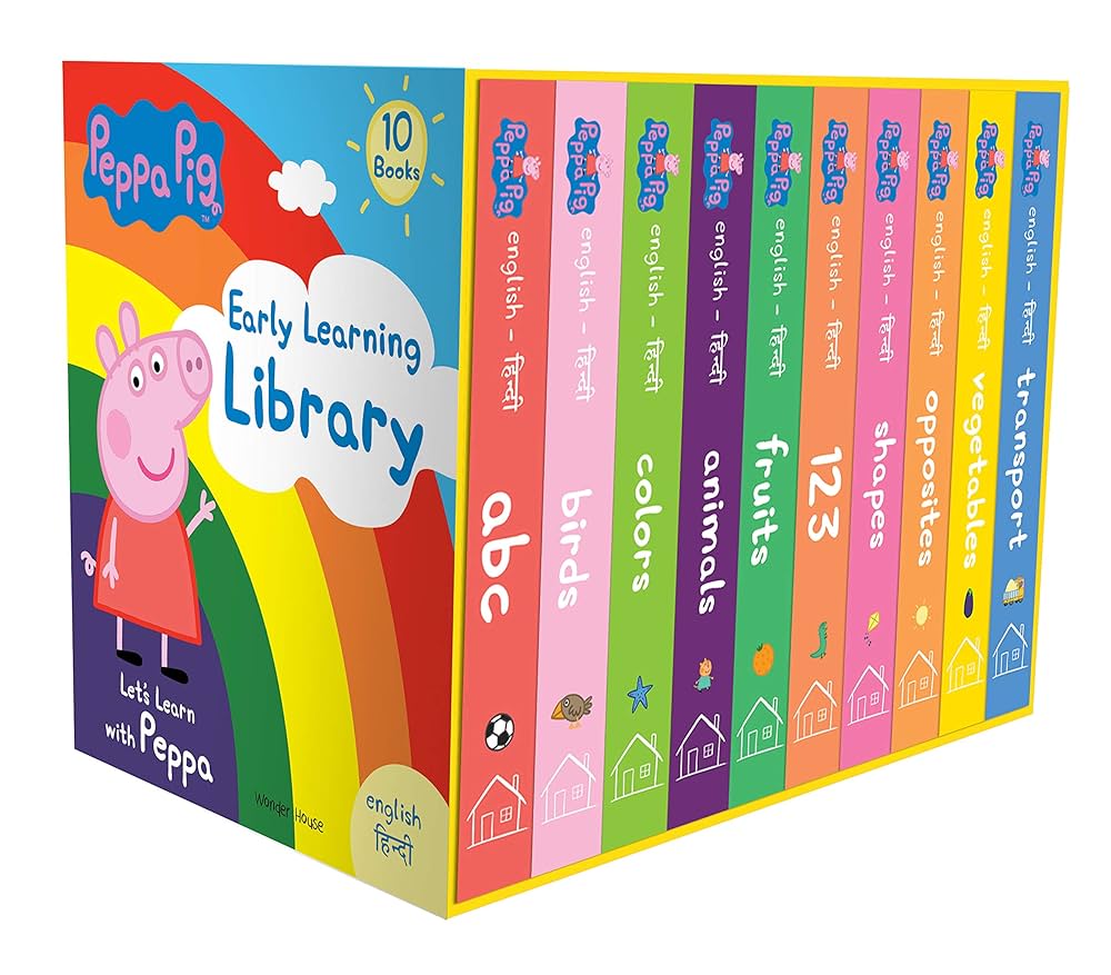Peppa Pig Early Learning Library (English-Hindi)