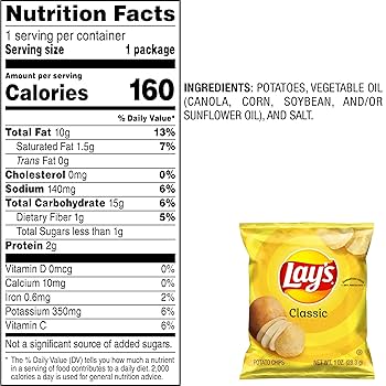 Lay's Classic Salted Flavor Potato Chips - Pack of 2