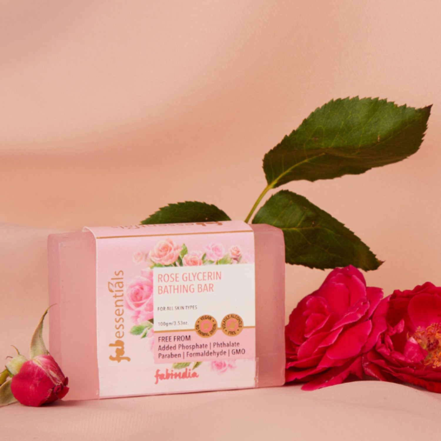 Fabessentials Rose Glycerin Bathing Bar