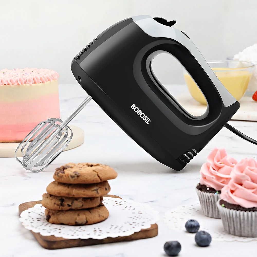 Borosil Smartmix 300 W Hand Mixer - BB11 (Black)