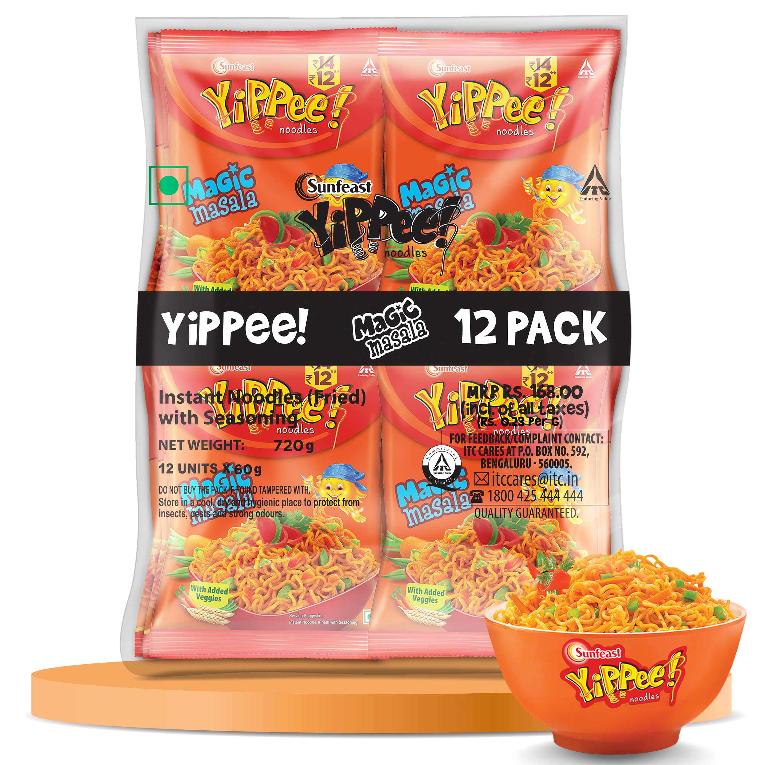 Sunfeast Yippee Magic Masala Instant Noodles (240 g) + Sunfeast Yippee Tricolor Instant Pasta - Masala Combo