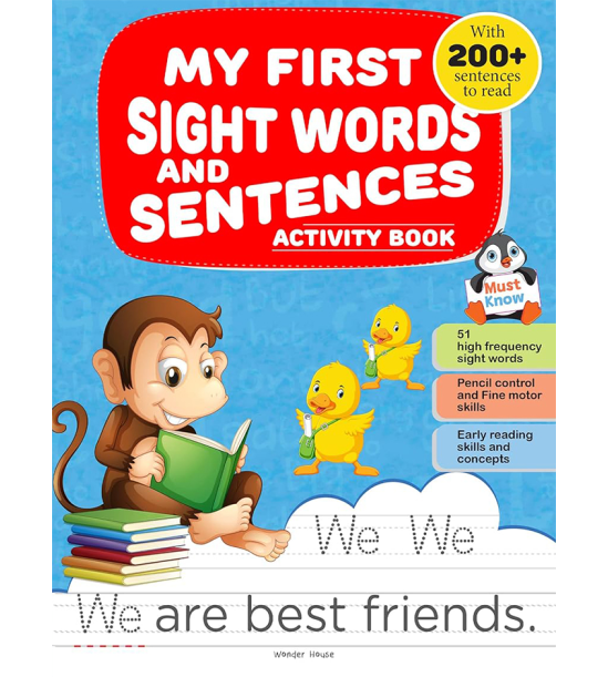 My First Sight Words And Sentences - Activity Book For Children