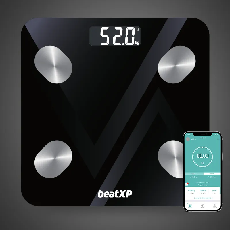 beatXP Smart Bluetooth BMI Weight Machine (Black)