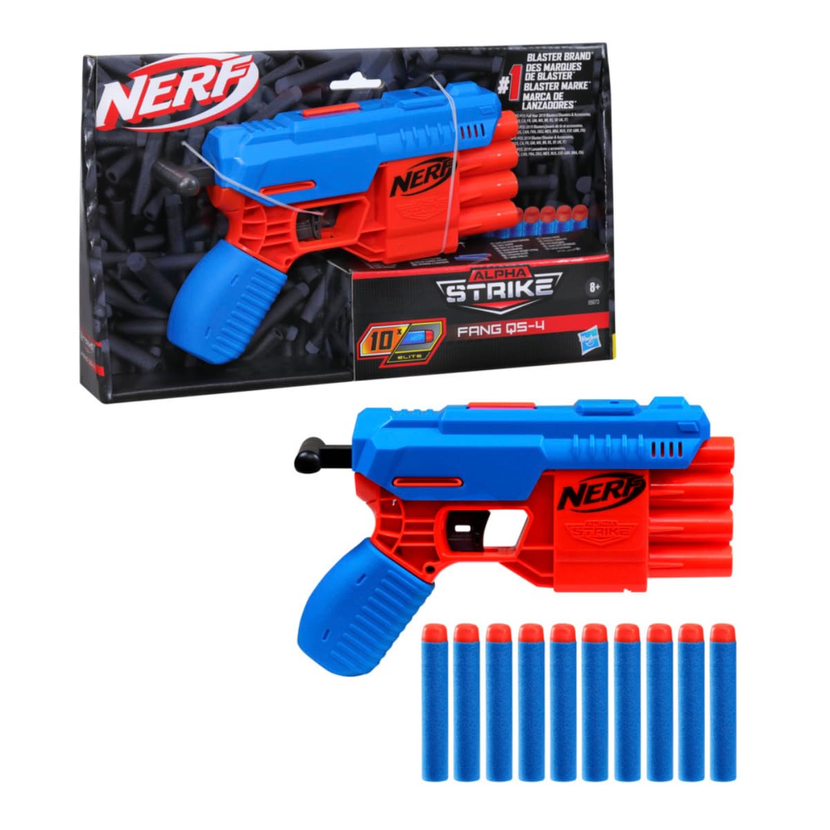 Nerf Alpha Strike Fang Qs 4 Toy Gun (8+ Years)