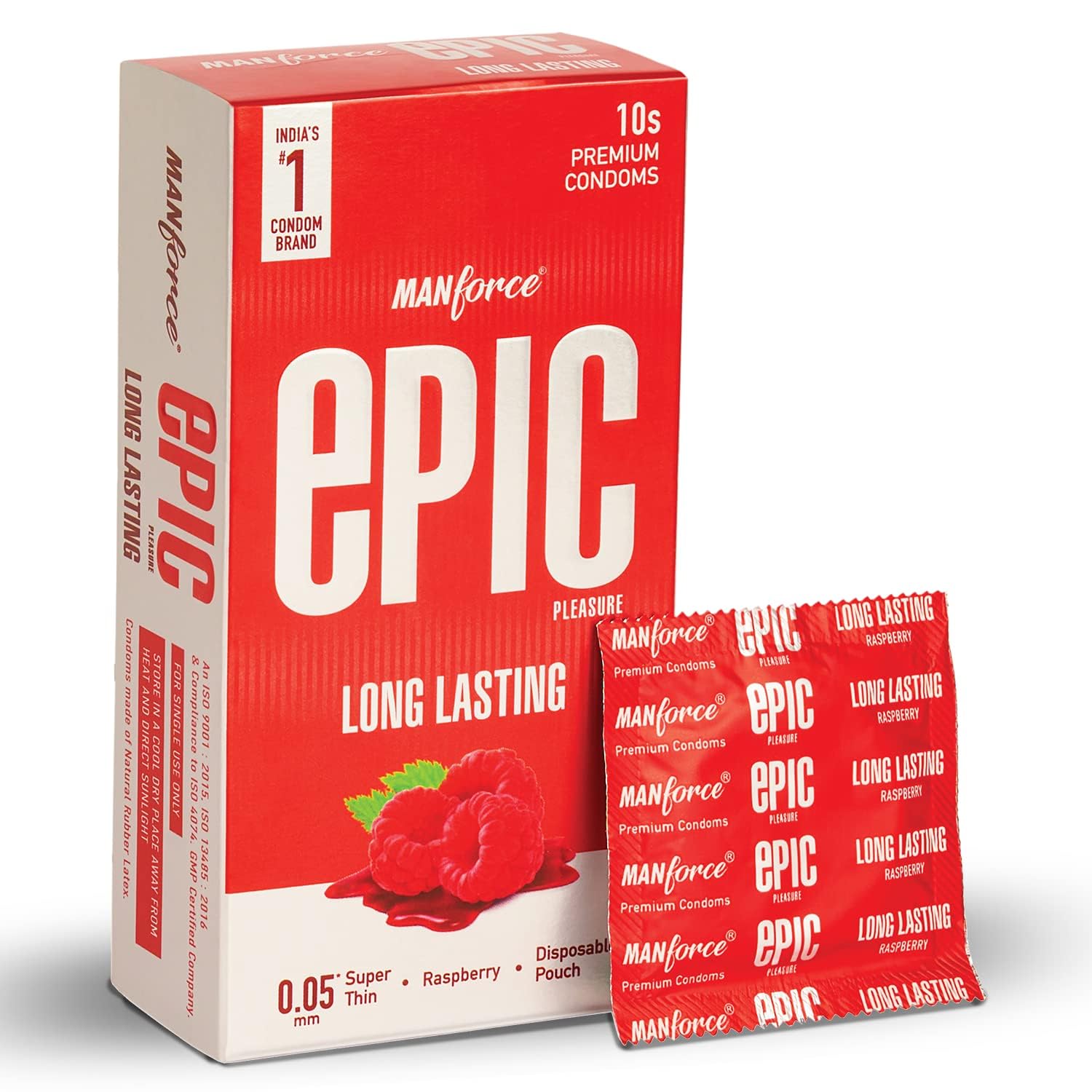 Manforce Epic Hot Dots Belgian Chocolate Condom + Manforce Epic Pleasure Long Lasting Raspberry Condom + Manforce Epic Desire Super Thin Silk Chocolate Condom Combo
