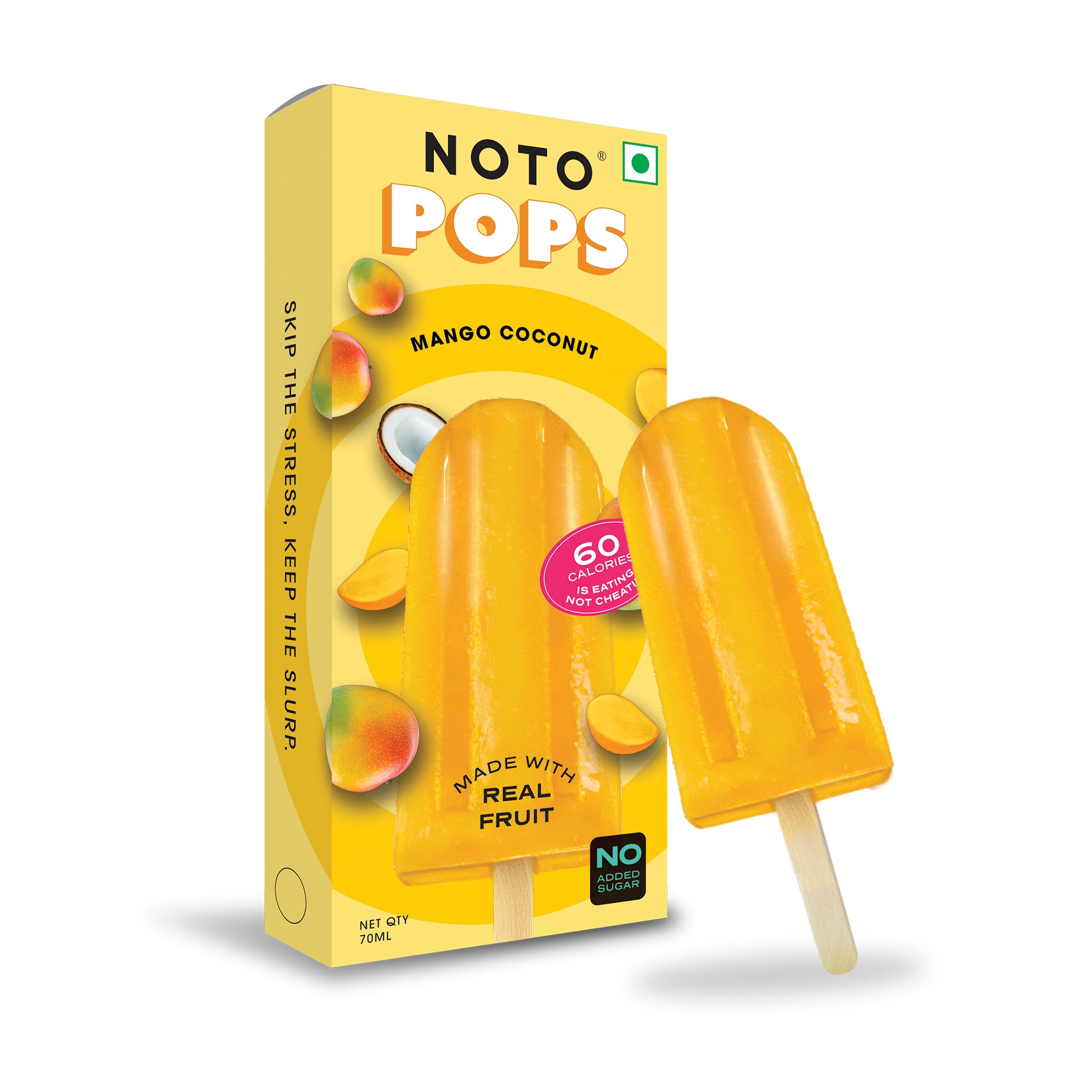 Noto Pops Mango Coconut Ice Cream Stick Pops
