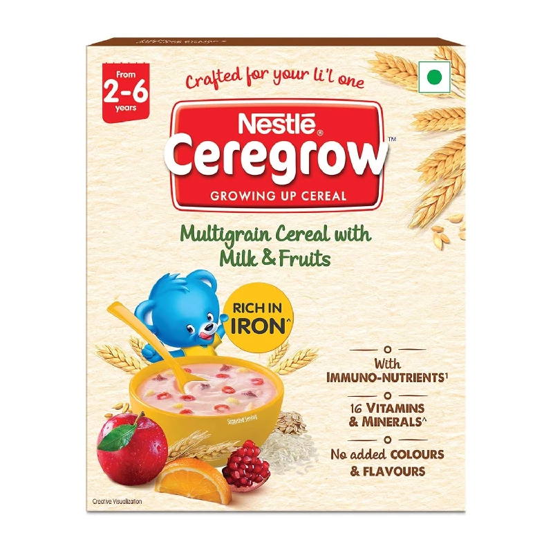 CEREGROW MULTIGRAIN CEREAL MILK&FRUIT 300G