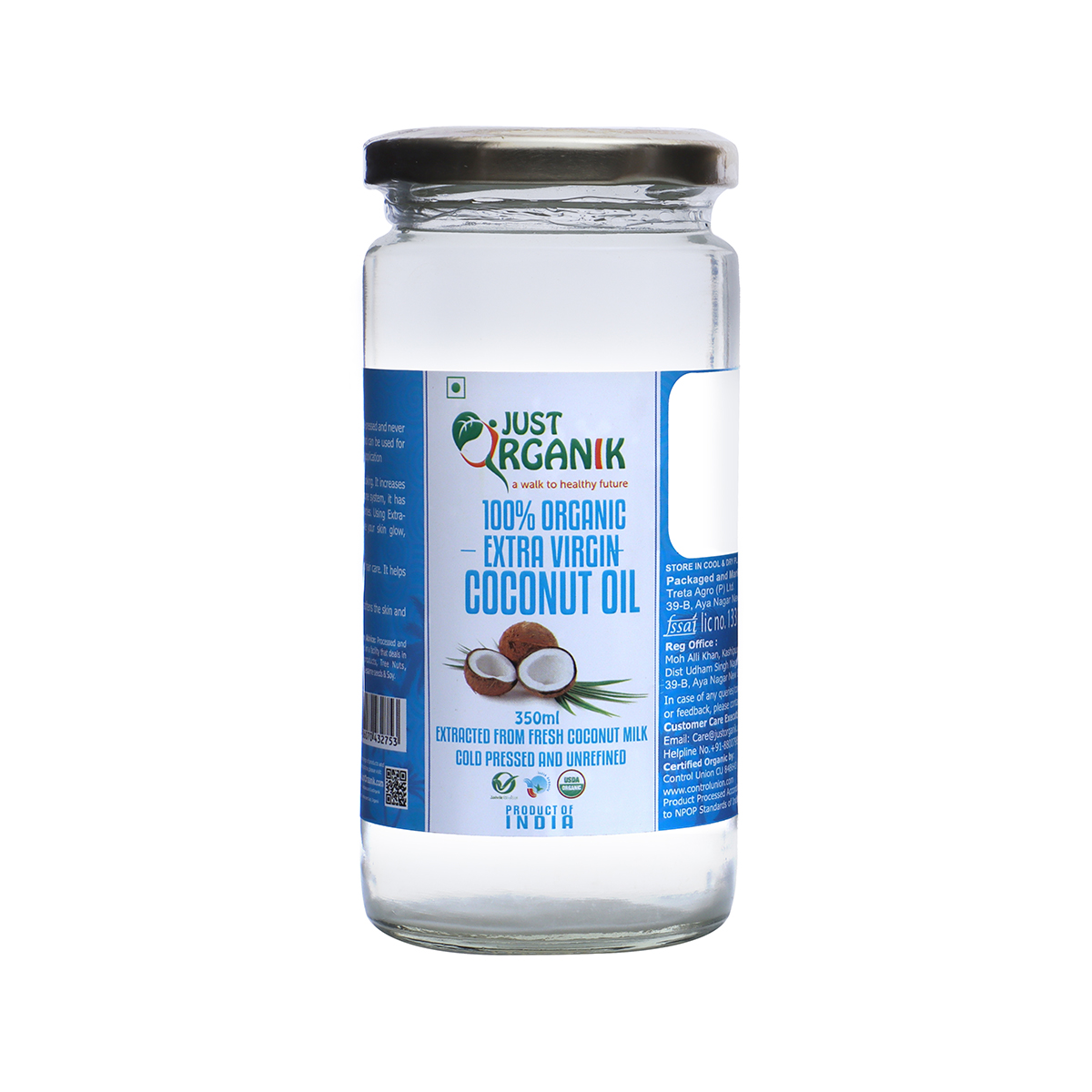 Just Organik Extra Virgin Organic Coconut Oil