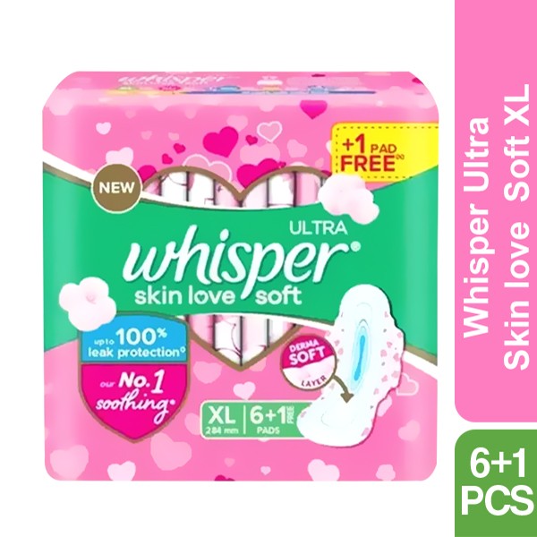 WHISPER ULTRA SOFT XL 6+1PADS