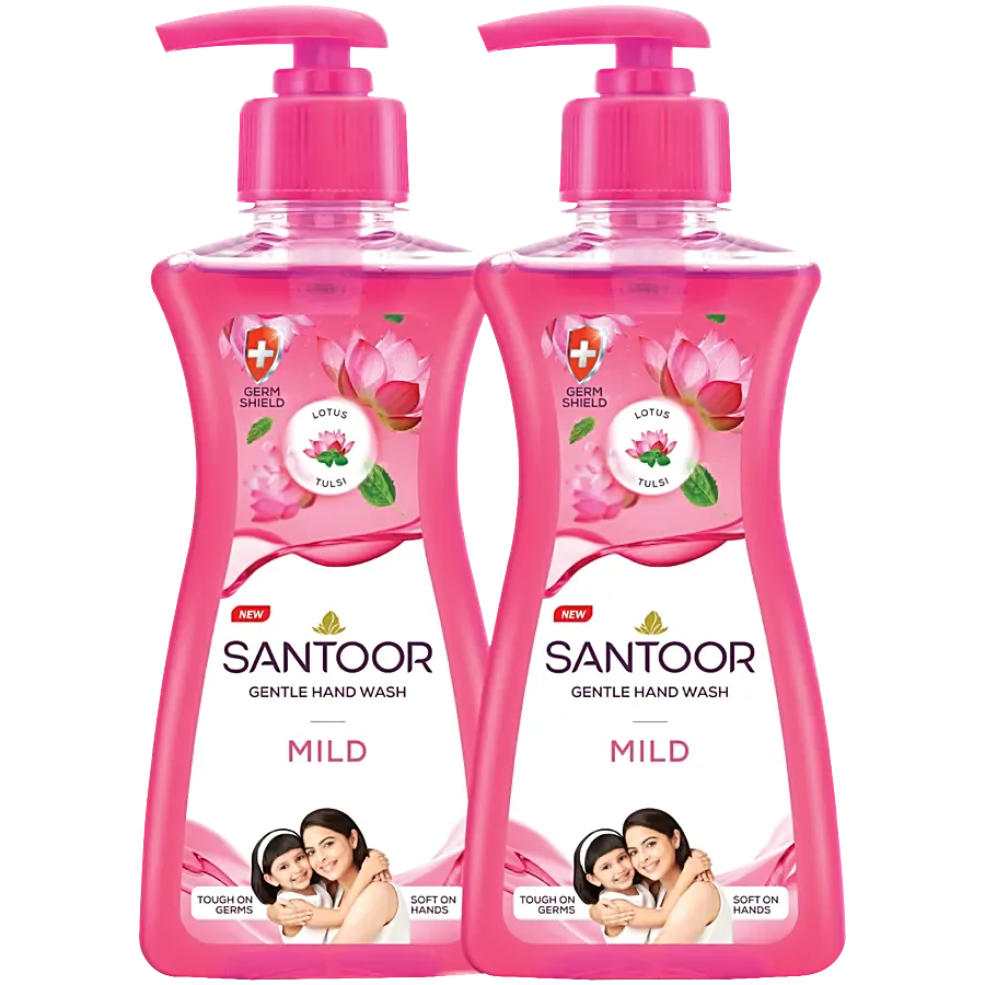 SANTOOR GENTLE HANDWASH MILD 400ML