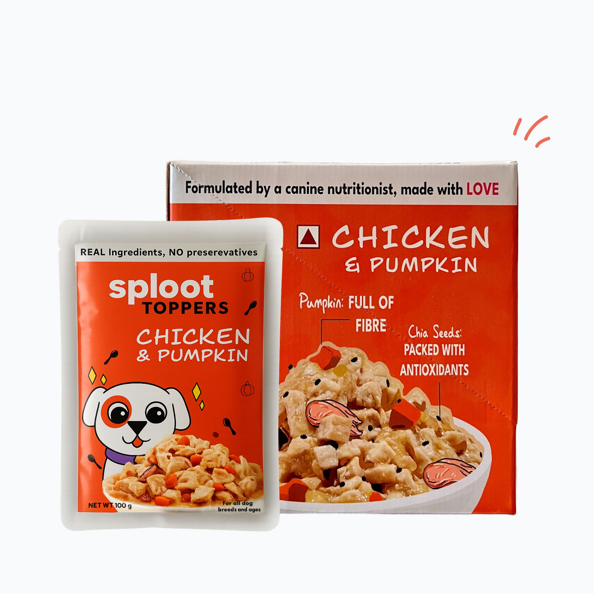 Sploot Toppers Chicken & Pumpkin Dog Food