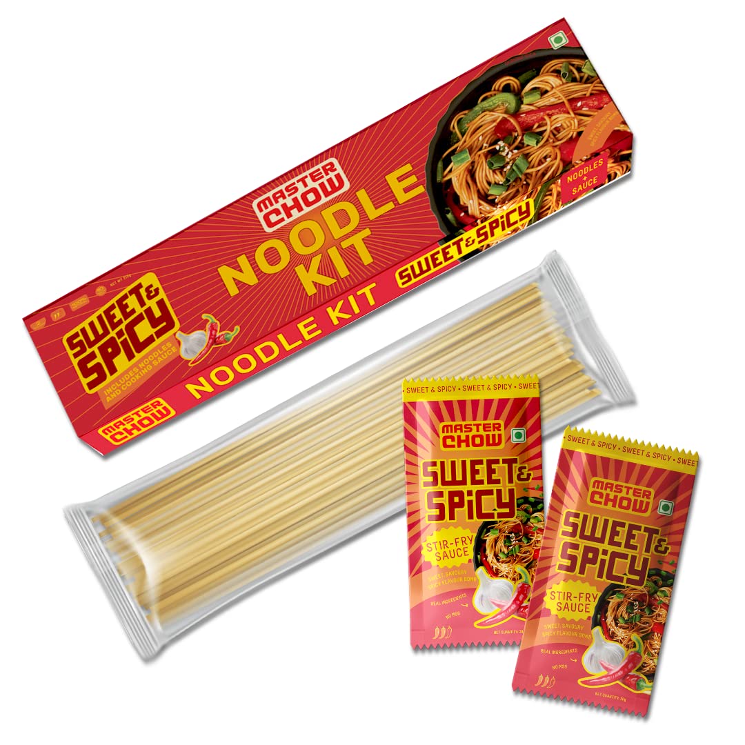 MasterChow Sweet & Spicy Noodles with Cooking Sauce - Pack of 2