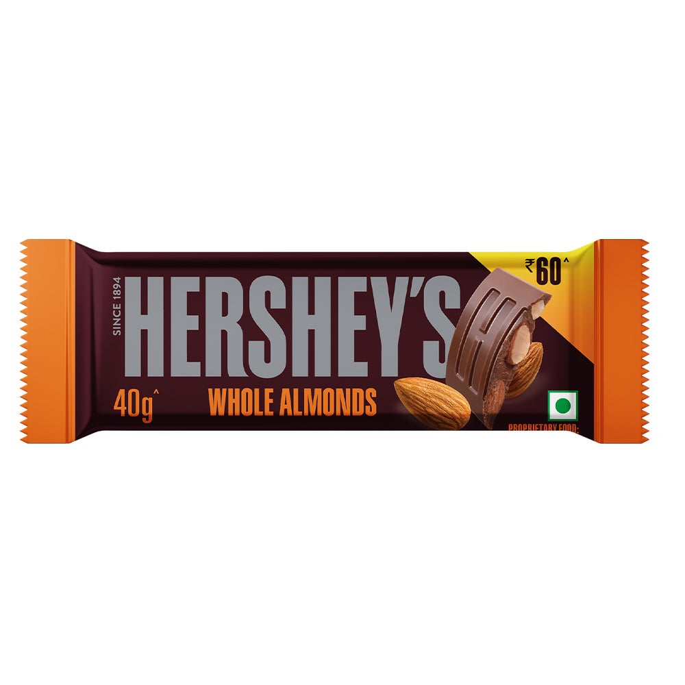 HERSHEY'S WHOLE ALMONDS 40GM