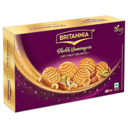 Britannia Shubhkamnaye Dry Fruit Delights Biscuits Gift Pack