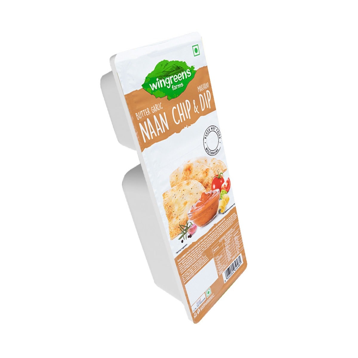 Wingreens Farms Butter Garlic Naan Chips (Pouch) + Wingreens Farms Garlic Dip Combo