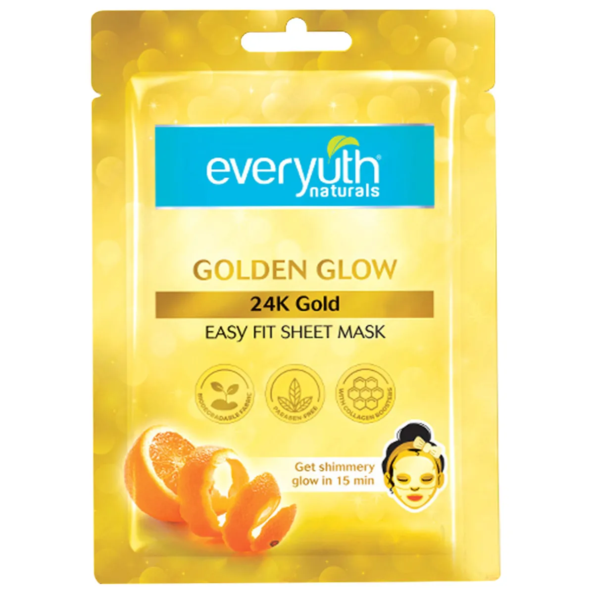 EVERYUTH GOLDEN GLOW SHEET MASK 25ML