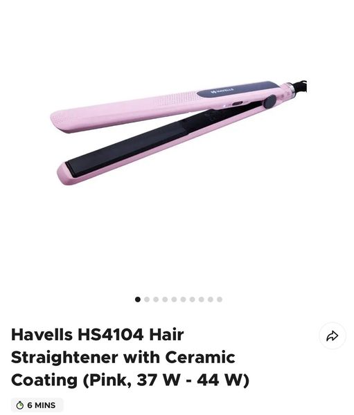 Havells HS4104 Hair Straightener with Ceramic Coating (Pink, 37 W - 44 W)