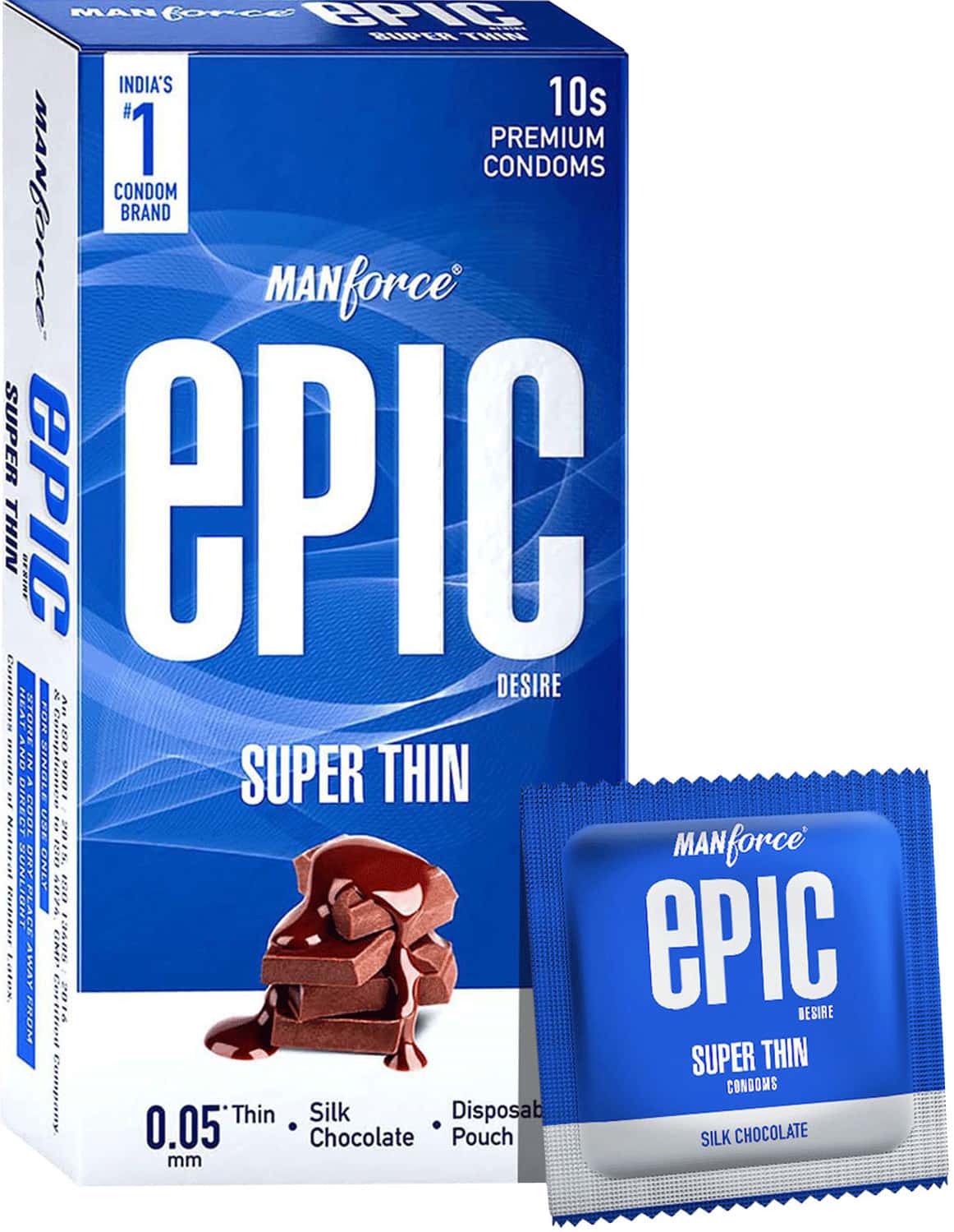 Manforce Epic Desire Super Thin Silk Chocolate Condom
