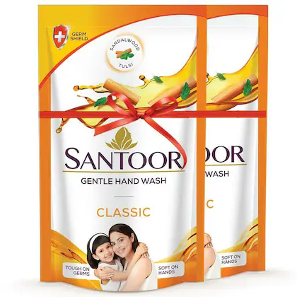 SANTOOR GENTLE HAND WASH BUY1GET1 GREE