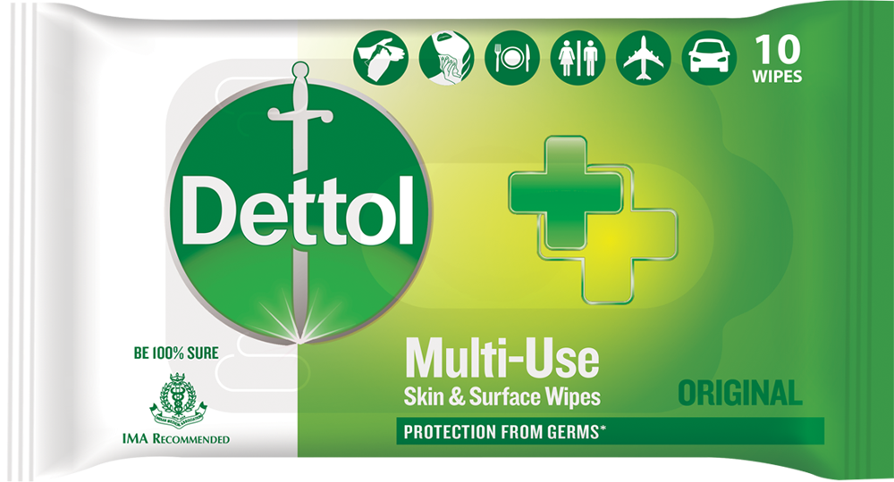 DETTOL MULTI USE WIPES ORIGINAL 10N